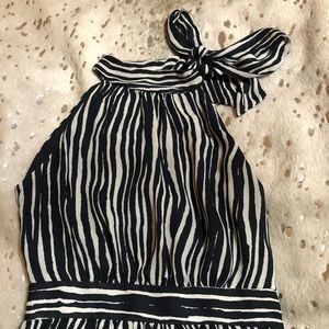 Banana Republic Navy and White Dress Size 2P